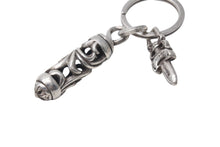 画像をギャラリービューアに読み込む, CHROME HEARTS クロムハーツ ROLLER&amp;No5 DGGR ローラー #5ダガーキーリング 重量約31.0g シルバー925 美品 中古 4c076713