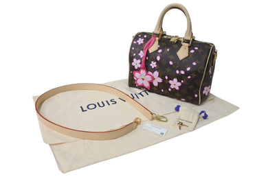 新品未使用 LOUIS VUITTON ルイヴィトン LV TM スピーディー バンドリエール25 チェリーブロッサム ハンドバッグ M14174 中古 4c076720