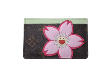 新品未使用 LOUIS VUITTON ルイヴィトン モノグラム カードケース ポルト カルト サーンプル M13429 村上隆 PVC 中古 4c076724