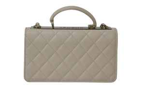 CHANEL シャネル チェーンクラッチ ショルダーバッグ AP4184 ランダム番台 ココマーク キルティング ベージュ 美品 中古 4c076729