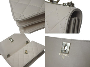 CHANEL シャネル チェーンクラッチ ショルダーバッグ AP4184 ランダム番台 ココマーク キルティング ベージュ 美品 中古 4c076729