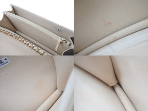CHANEL シャネル チェーンクラッチ ショルダーバッグ AP4184 ランダム番台 ココマーク キルティング ベージュ 美品 中古 4c076729
