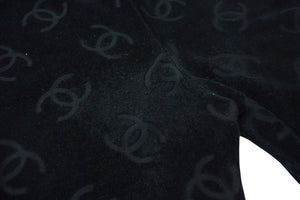 CHANEL シャネル ココマーク レギンス スウェットパンツ ボトムス ベロア ヴィンテージ ブラック レディース 総柄 美品 中古 4c076730