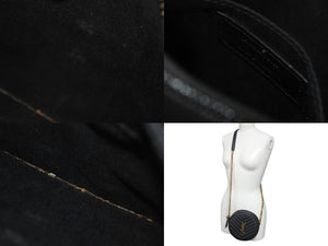 SAINT LAURENT サンローラン ヴィニル チェーンショルダーバッグ レザー ブラック 610436 美品 中古 4c076731