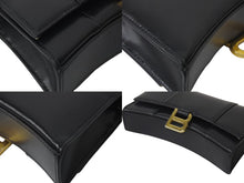 Load image into Gallery viewer, BALENCIAGA バレンシアガ HOURGLASS アワーグラス チェーン ミニ ウォレット シャイニーボックスカーフスキン ブラック 良品 中古 4c076732