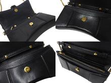 Load image into Gallery viewer, BALENCIAGA バレンシアガ HOURGLASS アワーグラス チェーン ミニ ウォレット シャイニーボックスカーフスキン ブラック 良品 中古 4c076732