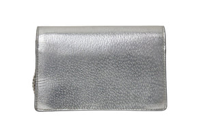 GUCCI グッチ チェーンショルダーバッグ デュオニソス 476432 レザー シルバー 美品 中古 4c076733