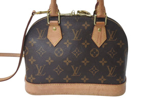 LOUIS VUITTON ルイヴィトン モノグラム アルマBB 2WAYハンドバッグ M53152 ショルダー ロゴ ゴールド金具 良品 中古 4c076734