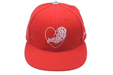 新品未使用 CHROME HEARTS クロムハーツ ベースボールキャップ 帽子 サイズ7 1/4 ケルティックハート ハート刺繍 中古 4c076736