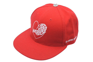 新品未使用 CHROME HEARTS クロムハーツ ベースボールキャップ 帽子 サイズ7 1/4 ケルティックハート ハート刺繍 中古 4c076736