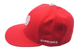 新品未使用 CHROME HEARTS クロムハーツ ベースボールキャップ 帽子 サイズ7 1/4 ケルティックハート ハート刺繍 中古 4c076736