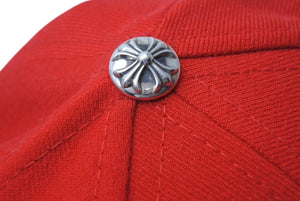 新品未使用 CHROME HEARTS クロムハーツ ベースボールキャップ 帽子 サイズ7 1/4 ケルティックハート ハート刺繍 中古 4c076736