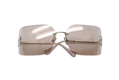 極美品 MIUMIU ミュウミュウ ランウェイ サングラス SMU54Y サイズ80◻︎14 110 ピンク ゴールド ロゴ金具 中古 4c076738