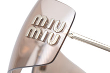 画像をギャラリービューアに読み込む, 極美品 MIUMIU ミュウミュウ ランウェイ サングラス SMU54Y サイズ80◻︎14 110 ピンク ゴールド ロゴ金具 中古 4c076738