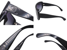 Load image into Gallery viewer, CHANEL シャネル Shield Sunglasses アセテート シールド サングラス 5495A ココマーク ブラック 良品 中古 4c076740