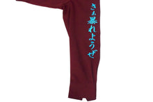 Load image into Gallery viewer, 特攻服 短ラン ボンタン 刺繍 セットアップ 大和魂 ポリエステル コットン ワインレッド ホワイト ブルー サイズM 美品 中古 4c25234