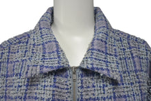 画像をギャラリービューアに読み込む, 未使用 Supreme Boucle Zip Up Shirt ブルー シュプリーム ツイードジャケット サイズL シルバー金具 中古 4c067909 