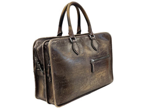 Berluti ベルルッティ アンジュール カリグラフィ ビジネスバッグ ブラウン スクリット レザー 美品 中古 4c067689