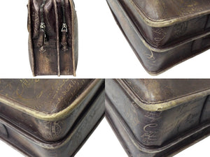 Berluti ベルルッティ アンジュール カリグラフィ ビジネスバッグ ブラウン スクリット レザー 美品 中古 4c067689