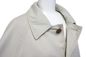 BALENCIAGA バレンシアガ ステンカラーコート 508505 サイズ44 18SS ラグラン ベージュ コットン 切りっぱなし 美品 中古 4c069649