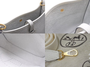 新品同様 HERMES エルメス エブリンTPM ゴールド金具 ショルダーバックB刻印 ニューホワイト中古 4c069741