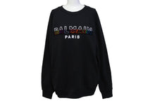 Load image into Gallery viewer, 極美品 BALMAIN バルマン スウェットシャツ トレーナー ブランドロゴ JS004BB26 コットン ブラック マルチカラー 中古 4c069783