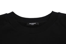 Load image into Gallery viewer, 極美品 BALMAIN バルマン スウェットシャツ トレーナー ブランドロゴ JS004BB26 コットン ブラック マルチカラー 中古 4c069783