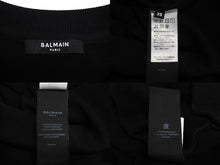Load image into Gallery viewer, 極美品 BALMAIN バルマン スウェットシャツ トレーナー ブランドロゴ JS004BB26 コットン ブラック マルチカラー 中古 4c069783