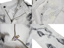 Load image into Gallery viewer, Endless Denim エンドレスデニム デニムパンツ 刺繍 ブラック ホワイト コットン サイズ34 4DA22EC3 美品 中古 4c069832