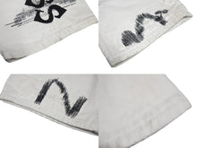 Load image into Gallery viewer, Endless Denim エンドレスデニム デニムパンツ 刺繍 ブラック ホワイト コットン サイズ34 4DA22EC3 美品 中古 4c069832