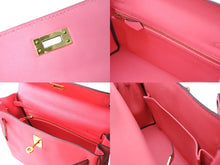 Load image into Gallery viewer, 極美品 HERMES エルメス ケリー25 2WAY ショルダーバッグ C刻印 ヴォースイフト ローズアザレ ゴールド金具 中古 4c700024