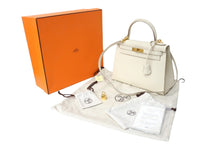 Load image into Gallery viewer, 極美品 HERMES エルメス ケリー28 外縫い 2WAY ショルダーバッグ A刻印 ヴォーエプソン クレ ゴールド金具 中古 4c700030