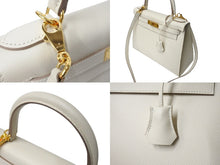 Load image into Gallery viewer, 極美品 HERMES エルメス ケリー28 外縫い 2WAY ショルダーバッグ A刻印 ヴォーエプソン クレ ゴールド金具 中古 4c700030