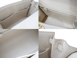 極美品 HERMES エルメス ケリー28 外縫い 2WAY ショルダーバッグ A刻印 ヴォーエプソン クレ ゴールド金具 中古 4c700030
