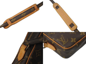 LOUIS VUITTON ルイヴィトン ミニダヌーブ ショルダーバッグ M45268 ブラウン モノグラム PVC レザー 美品 中古 4c070049