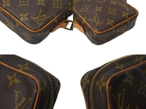 LOUIS VUITTON ルイヴィトン ミニダヌーブ ショルダーバッグ M45268 ブラウン モノグラム PVC レザー 美品 中古 4c070049
