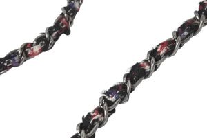 極美品 CHANEL シャネル ファー ツイード チェーン ショルダーバッグ 14番台 マルチカラー シルバー金具 ココマーク 中古 4c070061