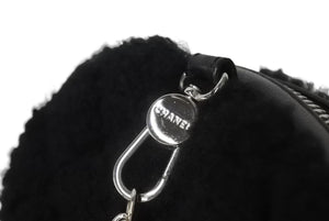 極美品 CHANEL シャネル ショルダーバッグ ココネージュ チェーンクラッチ マトラッセ シルバー金具 ボア素材 中古 4c070063