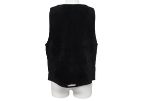 CHROME HEARTS クロムハーツ CLASSIC 2B SUD ベスト サイズM スエード クロスボールボタン シルバー925 カーフレザー 美品 中古 4c070155