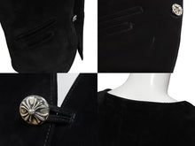 Load image into Gallery viewer, CHROME HEARTS クロムハーツ CLASSIC 2B SUD ベスト サイズM スエード クロスボールボタン シルバー925 カーフレザー 美品 中古 4c070155
