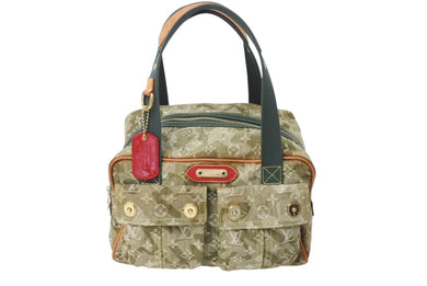 LOUIS VUITTON ルイヴィトン 08AW モノグラモフラージュ デニム ジャスミン ハンドバッグ M95772 カーキ 村上隆 廃盤 美品 中古 4c070269
