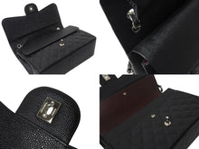 Load image into Gallery viewer, 極美品 CHANEL シャネル マトラッセ30 Wフラップ Wチェーン ショルダーバッグ 18番台 キャビアスキン ブラック シルバー金具 中古 4c070385