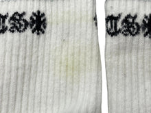Load image into Gallery viewer, CHROME HEARTS クロムハーツ 靴下 ソックス ロゴ刺繍 グリーン ホワイト FUCK YOU コットン 良品 中古 4c071025
