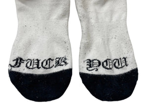 CHROME HEARTS クロムハーツ 靴下 ソックス ロゴ刺繍 オレンジ グリーン ホワイト コットン 良品 中古 4c071027