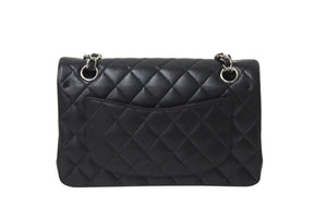 極美品 CHANEL シャネル チェーンショルダーバッグ マトラッセ23 Wフラップラップ ラムスキン ブラックシルバー 13番台 中古 4c071204