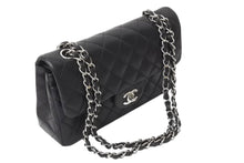 Load image into Gallery viewer, 極美品 CHANEL シャネル チェーンショルダーバッグ マトラッセ23 Wフラップラップ ラムスキン ブラックシルバー 13番台 中古 4c071204