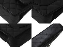 Load image into Gallery viewer, 極美品 CHANEL シャネル チェーンショルダーバッグ マトラッセ23 Wフラップラップ ラムスキン ブラックシルバー 13番台 中古 4c071204