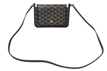 Load image into Gallery viewer, 極美品 GOYARD ゴヤール プリュメ ショルダーバッグ レザー PVC ブラックシルバー金具中古 4c074372