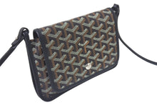 Load image into Gallery viewer, 極美品 GOYARD ゴヤール プリュメ ショルダーバッグ レザー PVC ブラックシルバー金具中古 4c074372