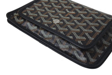 Load image into Gallery viewer, 極美品 GOYARD ゴヤール プリュメ ショルダーバッグ レザー PVC ブラックシルバー金具中古 4c074372